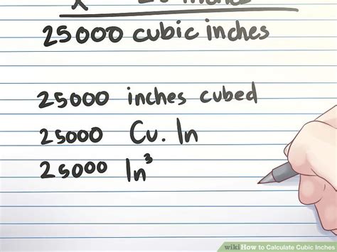 The volume equivelent to a cube of one centimeter by one centimeter by one centimeter. How to Calculate Cubic Inches (with Calculator) - wikiHow
