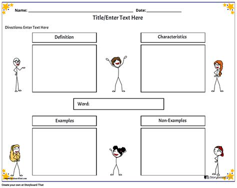 Vocabulary Worksheet Frayer Storyboard By Worksheet Templates