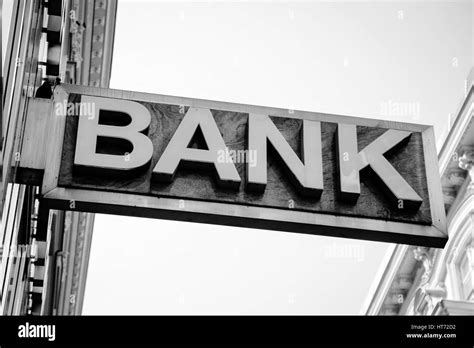 Old Bank Sign On A Building Exterior Stock Photo Alamy