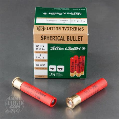 410 gauge 000 buck ammo for sale by sellier and bellot 25 rounds