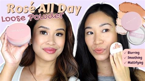 Rose All Day New Loose Powder Review The Realest Lightweight Loose Powder Youtube