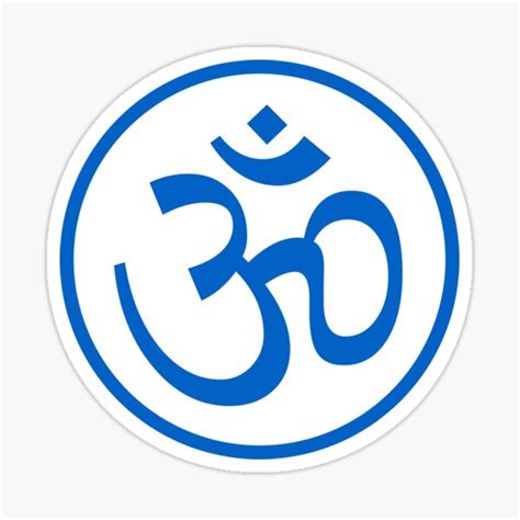 Blue Aum Or Om Symbol Sticker For Sale By Effervescence Redbubble