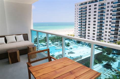 Miami Beach Florida Vacation Rental 1 Hotel Resident Suite Ocean And Pool View Balcony 2341