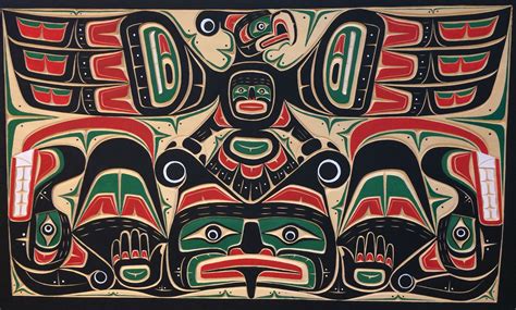 Lawrence Scowthunderbird And Sisiutl Pacific Northwest Art Haida Art