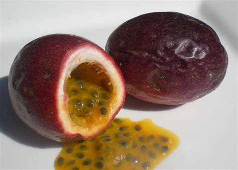 When cut open, it reveal only small amount of pulpy seeds. Greg's World on a Plate: Passion Fruit