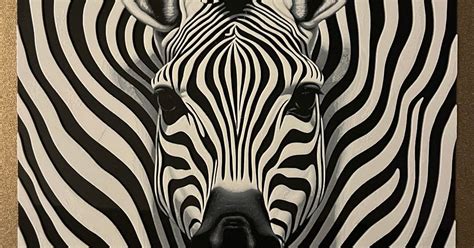 Op Art Zebra Portrait Filament Painting By Ian Smalley Download