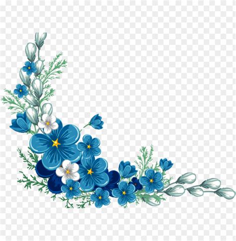 Flowers Borders Png Transparent Images Royal Blue Flower Png Transparent With Clear Background