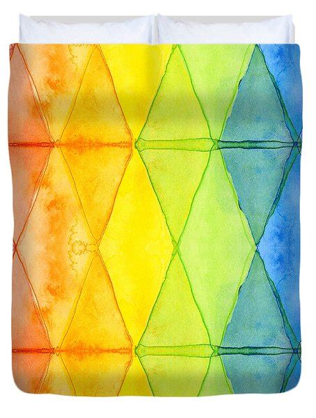Watercolor Rainbow Pattern Geometric Shapes Triangles