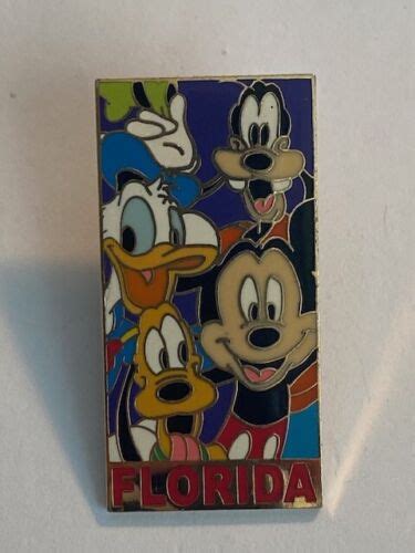 Jerry Leigh Florida Smiling Fab 4 Goofy Donald Mickey Pluto Disney Pin B3 Ebay