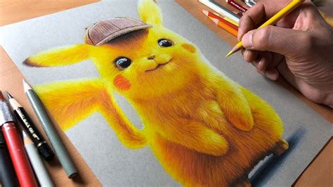 Drawing Detective Pikachu Timelapse Artology Youtube