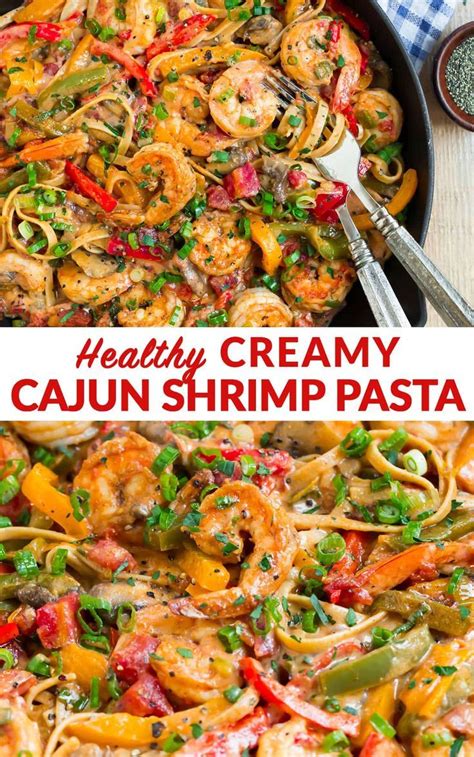 In the same skillet that you cooked the shrimp and garlic, combine the cream cheese, milk and parmesan cheese; Creamy Cajun Shrimp Pasta. Juicy shrimp and veggies in a ...