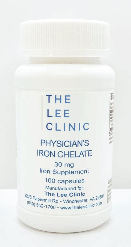 tlc physician s iron chelate 30 mg the lee clinic