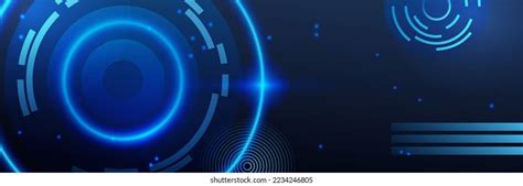 Abstract Blue Technology Banner Design Stock Vector Royalty Free