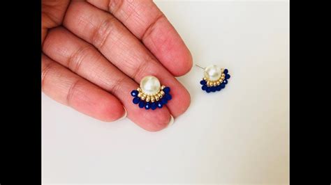 Maybe you would like to learn more about one of these? DIY Beaded Stud Earrings Simple. Unique - YouTube