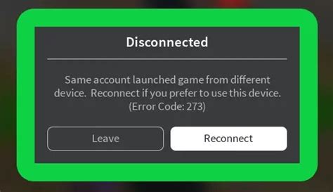 Fix Roblox “same Account Launched From Different Device” Error Code 273
