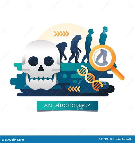 Concepto De Antropología Diseño Decorativo De Ilustración Vectorial