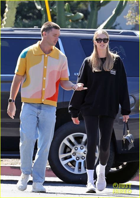 patrick schwarzenegger steps out with girlfriend abby champion after getting haircut from dad