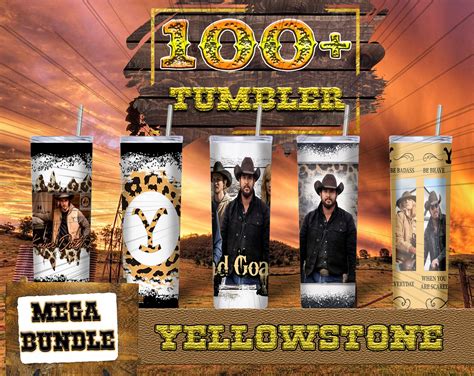 100 Yellowstone Bundle Tumbler Sublimation Designs 20 Oz30 Etsy