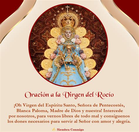 Oración a la Virgen del Rocío Oracion a la virgen Virgen del rocio