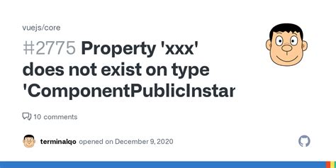 Property Xxx Does Not Exist On Type Componentpublicinstance Issue