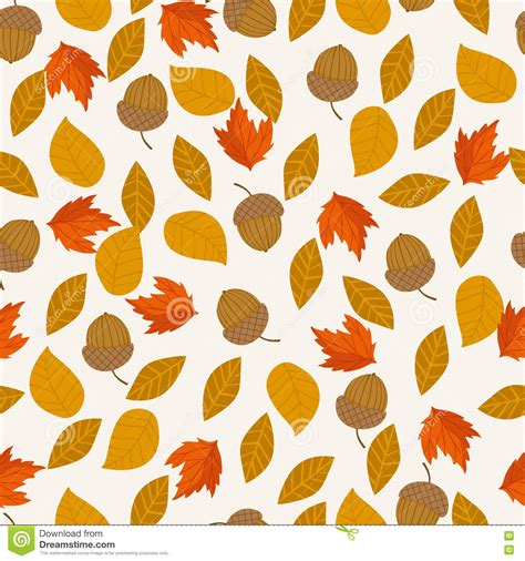 Autumn Vector Seamless Pattern Stock Vector Illustration Of