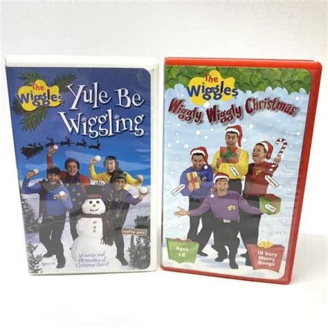 The Wiggles Wiggly Wiggly Christmas And Yule Be Wiggling Lot 2 Vhs