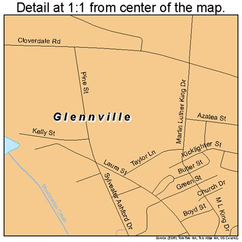 Glennville Georgia Street Map 1333336