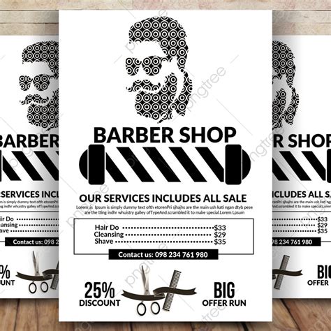 Vintage Barber Shop Flyer Menu Descarga Gratuita De Plantilla En Pngtree