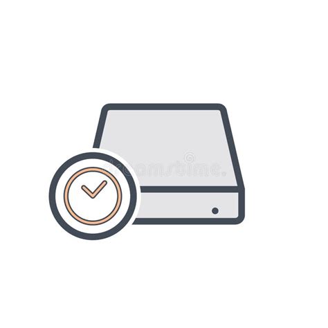 Backup Disk Drive Hard Storage Icon Stock Vector Illustration Of Sata