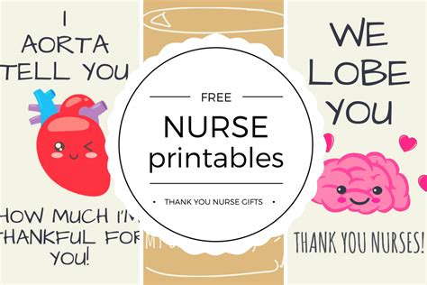 Free Nurse Printables Thank You Cards
