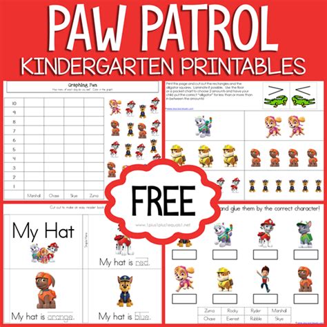 Free Paw Patrol Kindergarten Printables Free Kindergarten Printables