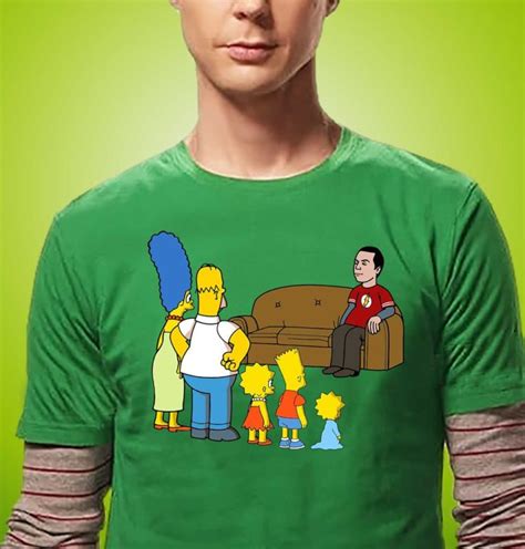 The Simpsons Meet Sheldon Cooper T Shirt Robinplacefabrics