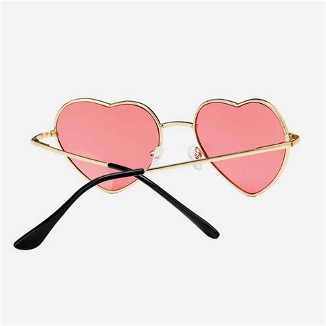 Fashion Design Love Heart Sunglasses Brand Retro Women Sun Glasses Red Yellow Pink Gafas Shades