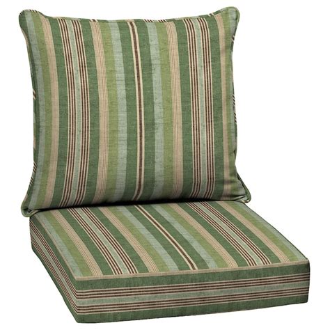 Allen Roth 2 Piece Multi Eucalyptus Deep Seat Patio Chair Cushion In