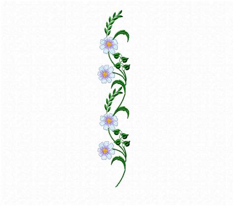 Flowers Machine Embroidery Design Border Digital Pattern Etsy India