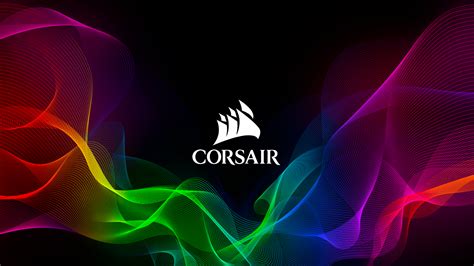 Corsair Logo Waves Rgb 4k