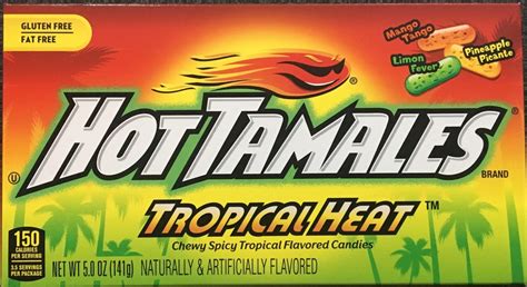 Hot Tamales Tropical Heat Chewy Spicy Candies 141g Usa Candy Factory