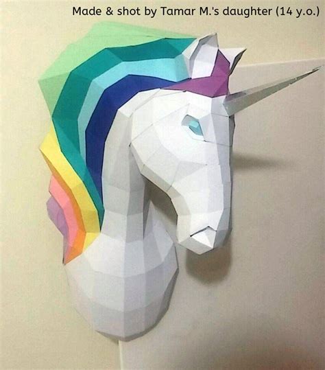 Pdf Unicorn Pattern Papercraft Make Your Own Papercraft Unicorn Trophy