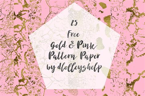 Dlolleys Help 25 Free Pink And Gold Pattern Papers