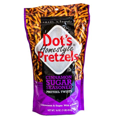 Dots Cinnamon Sugar Pretzel Twists Coated With Delicious Cinnamon