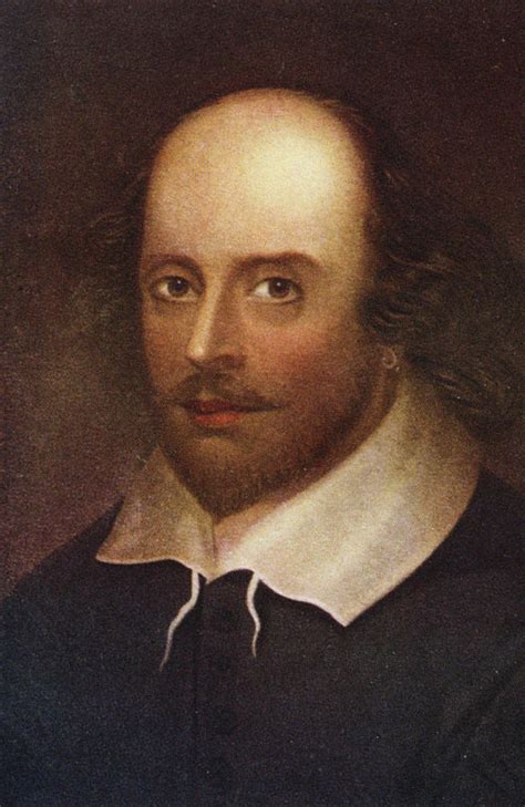 Able to bombast out a blank verse! Portrait Of William Shakespeare 1564-1616 Colour Litho ...