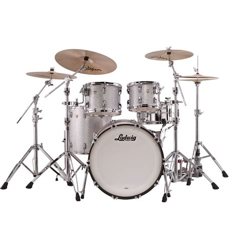 Ludwig Classic Maple Mod 22 Silver Sparkle Shellset Drum Kit