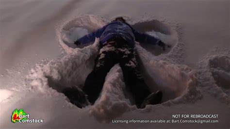 Making Snow Angels When Bored Between Live Hits During Snow Coverage