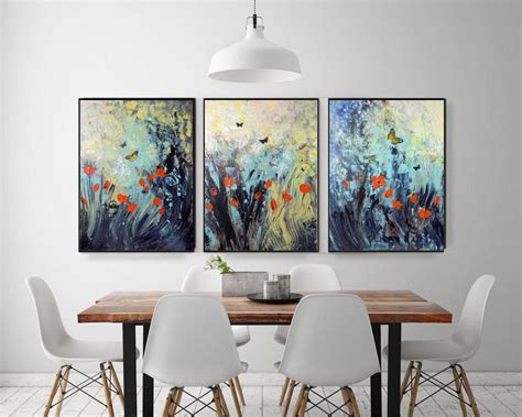 Modern Large Triptych Painting Multi Panel Artwo Artfinder