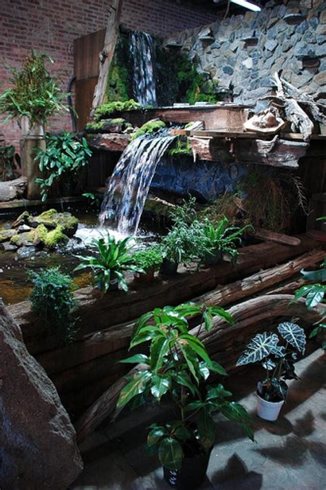 Beautiful Backyard Waterfall Ideas Indoor Pond Indoor Water Garden
