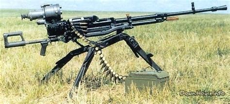 Russian Weapons Kord Machine Gun Loaded With Night Vision Sight