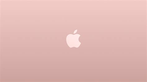 Au15 Logo Apple Pink Rose Gold White Minimal Illustration