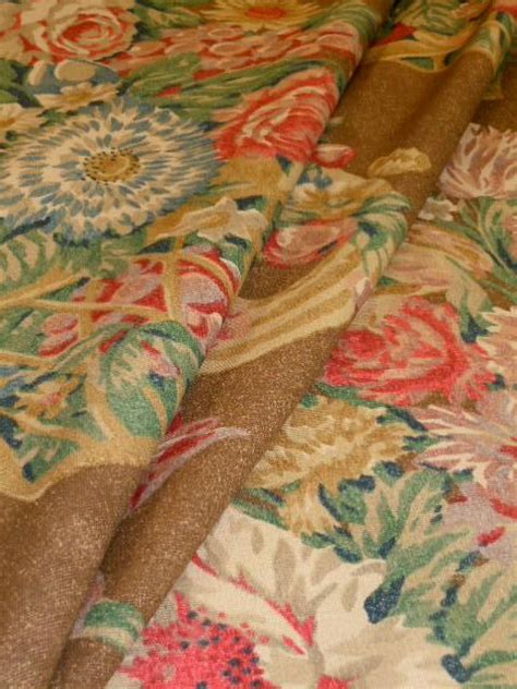 Harlington Floral A Ralph Lauren Closeout Fabric Color Brown Rl