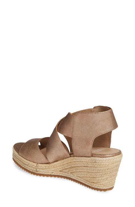 Eileen Fisher Willow Espadrille Wedge Sandal In Brown Lyst