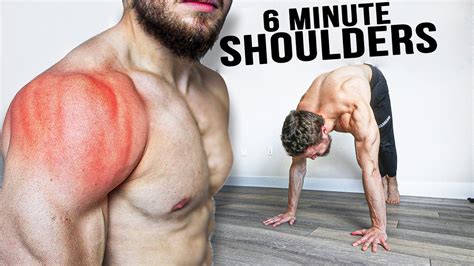 6 min quick shoulders workout at home no equipment youtube